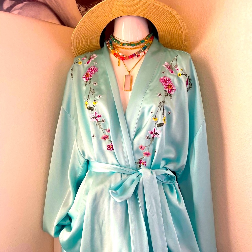 Victoria’s Secret embroidered short robe